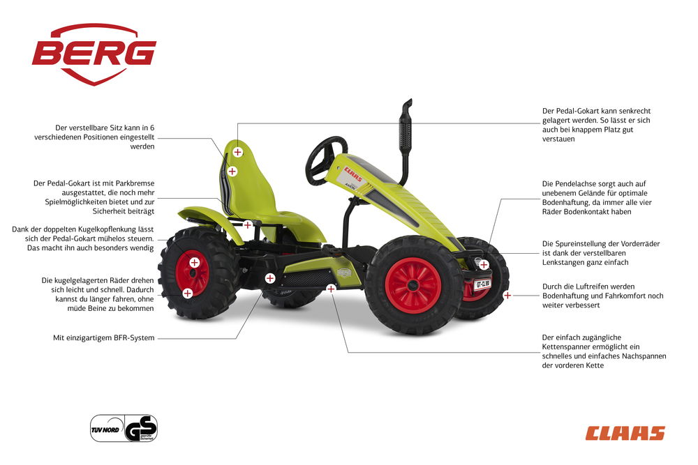 BERG Gokart Traxx CLAAS XL BFR BERG Gokart Traxx CLAAS XL BFR