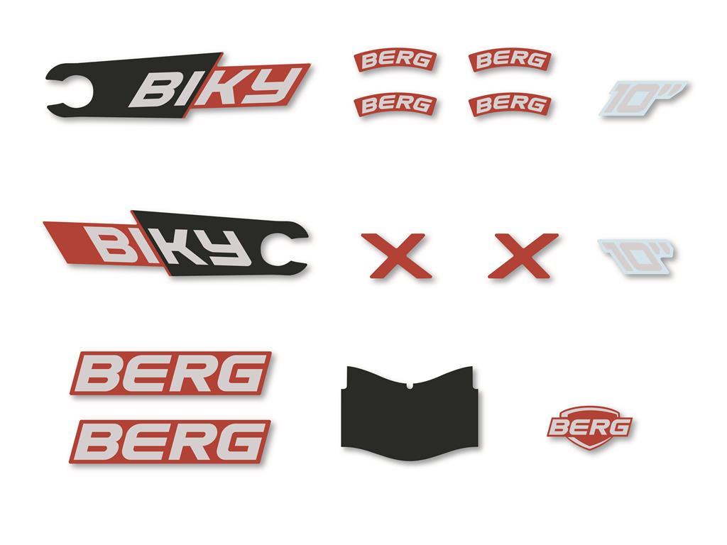 BERG Ersatzteil Biky Sticker-Set Mini rot BERG Ersatzteil Biky Sticker-Set Mini rot