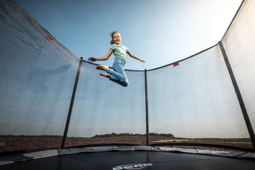 BERG Trampolin Regular ROUND Favorit Grey Ø270 cm + Sicherheitsnetz Comfort BERG Trampolin Regular ROUND Favorit Grey Ø270 cm + Sicherheitsnetz Comfort