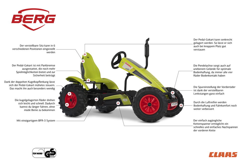 BERG Gokart Traxx CLAAS XL BFR-3 BERG Gokart Traxx CLAAS XL BFR-3