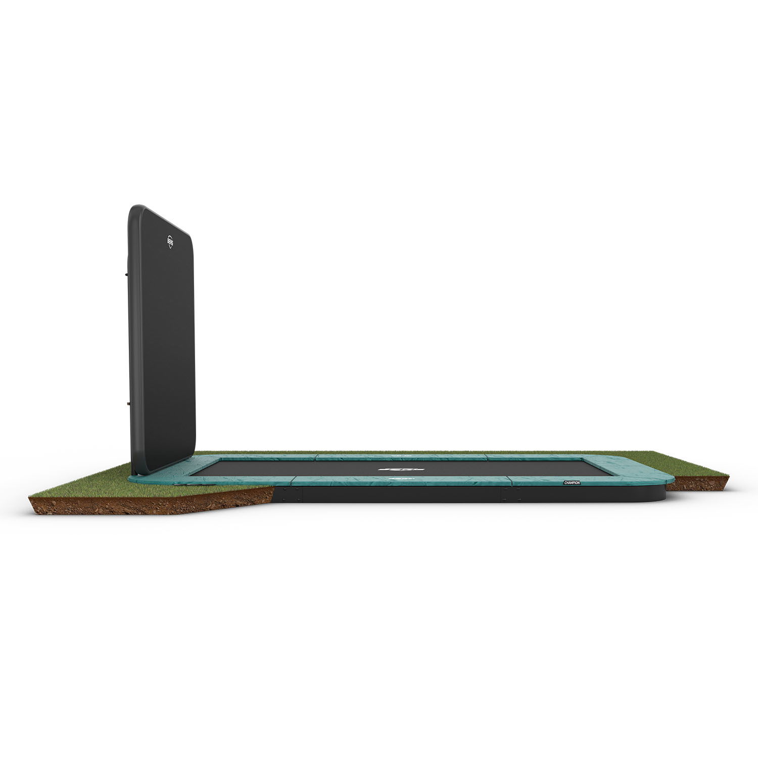 BERG Trampolin SPORTS FlatGround ULTIM Champion Green 410 + AeroWall 2x2 BLK&GRY BERG Trampolin SPORTS FlatGround ULTIM Champion Green 410 + AeroWall 2x2 BLK&GRY