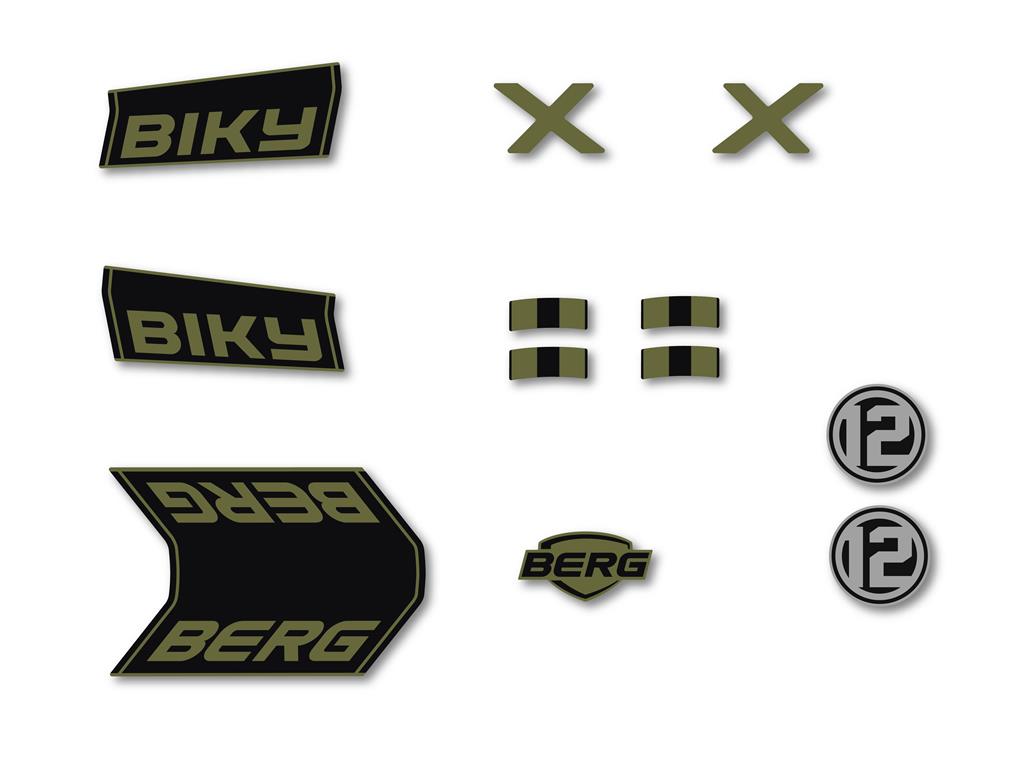 BERG Ersatzteil Biky Sticker-Set Retro grün BERG Ersatzteil Biky Sticker-Set Retro grün