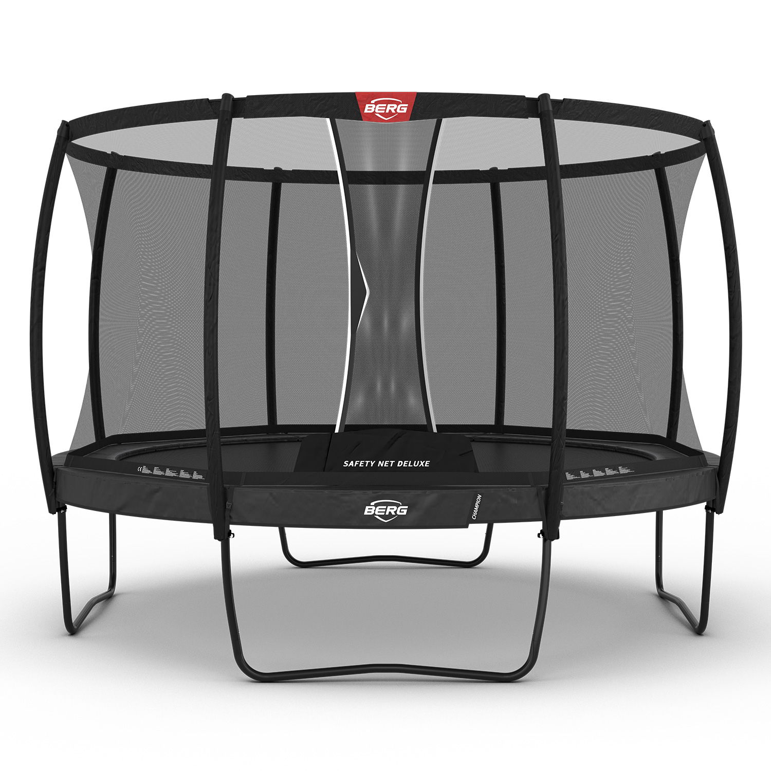 BERG Trampolin Regular ROUND Champion Grey Ø380 cm + Sicherheitsnetz Deluxe (Neu)