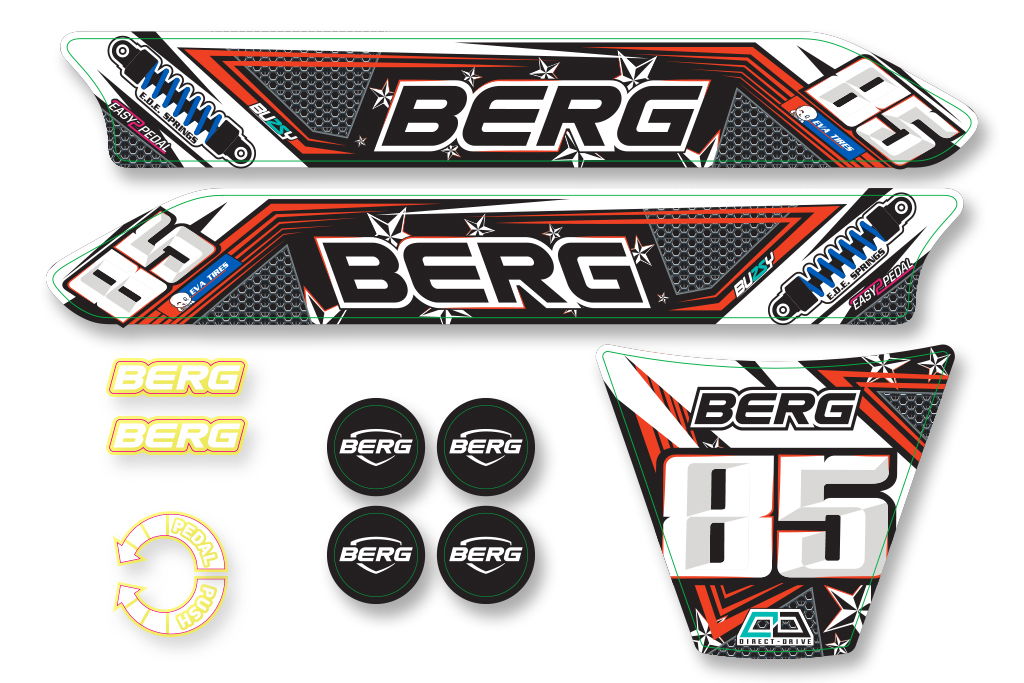 BERG Ersatzteil Sticker-Set Aufkleber Buzzy Nitro 2-in-1 BERG Ersatzteil Sticker-Set Aufkleber Buzzy Nitro 2-in-1