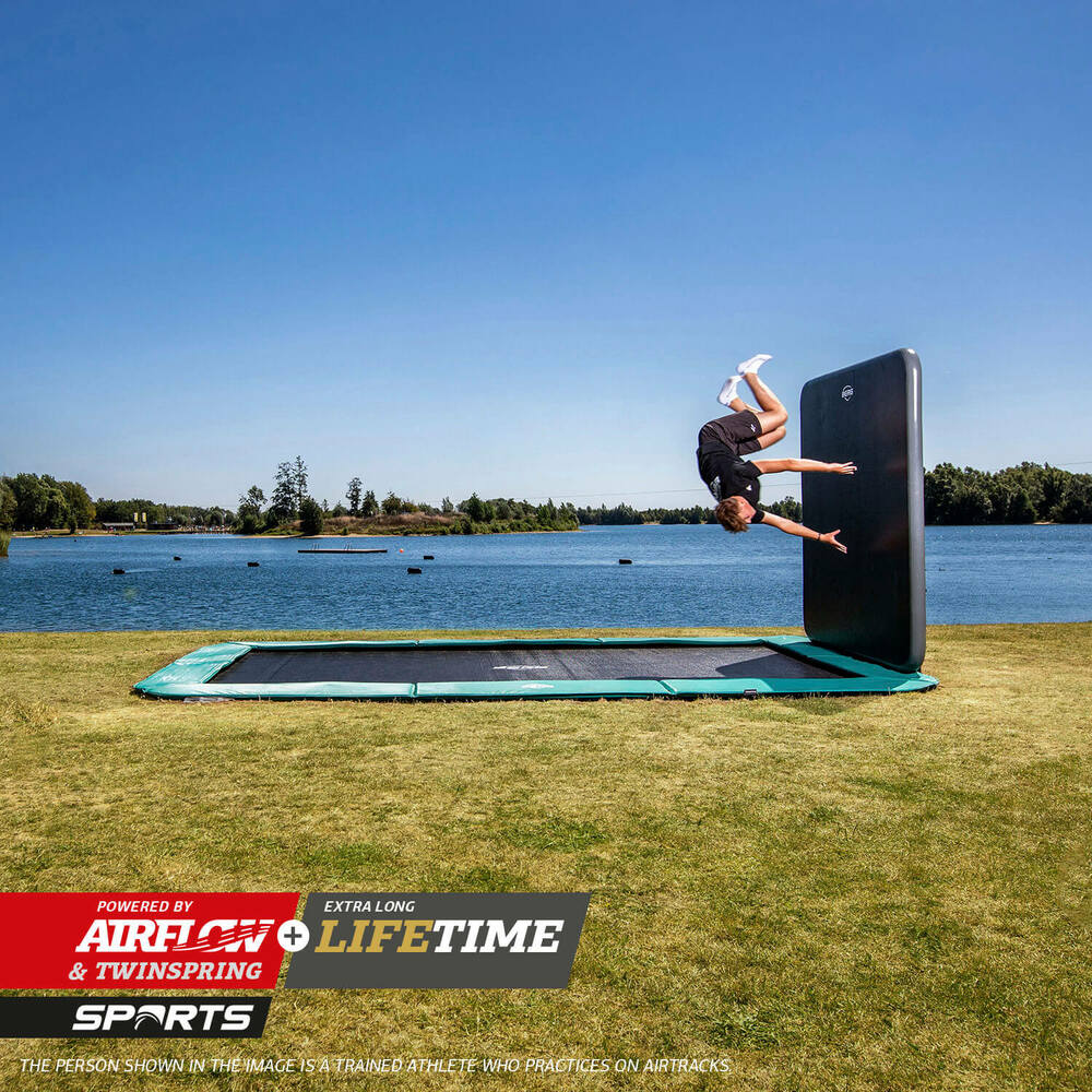 BERG Trampolin SPORTS FlatGround ULTIM Champion Green 410 + AeroWall 2x2 BLK&GRY (Ersatzteilarchiv) BERG Trampolin SPORTS FlatGround ULTIM Champion Green 410 + AeroWall 2x2 BLK&GRY (Ersatzteilarchiv)