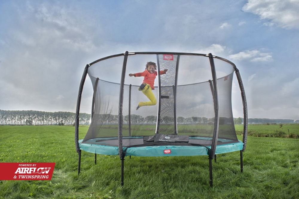 BERG Trampolin Regular ROUND Champion Green Ø270 cm + Sicherheitsnetz Deluxe BERG Trampolin Regular ROUND Champion Green Ø270 cm + Sicherheitsnetz Deluxe