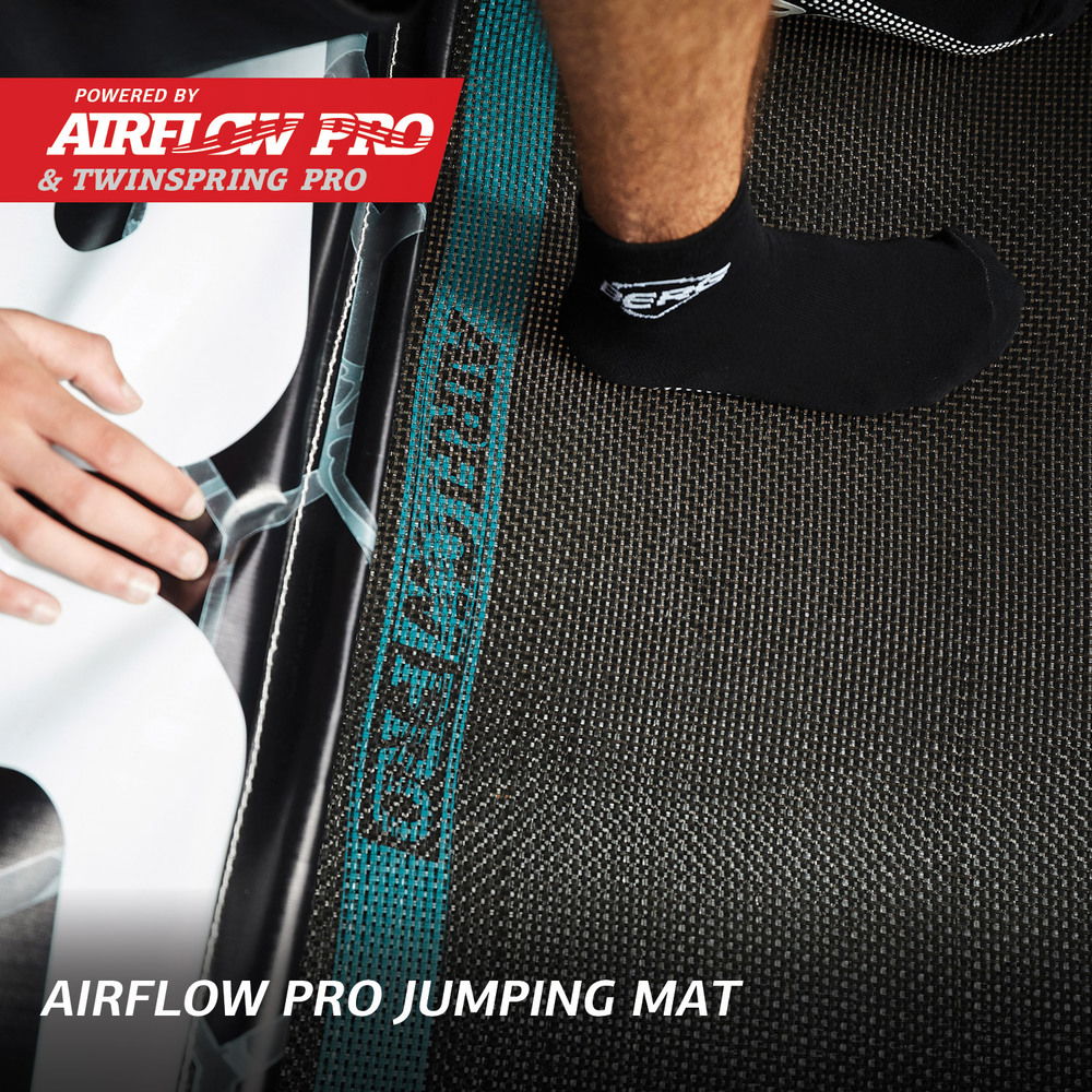 BERG Trampolin SPORTS FlatGround ULTIM Pro Bouncer 500 + AeroWall 2x2 BLK&GRY (NEU)