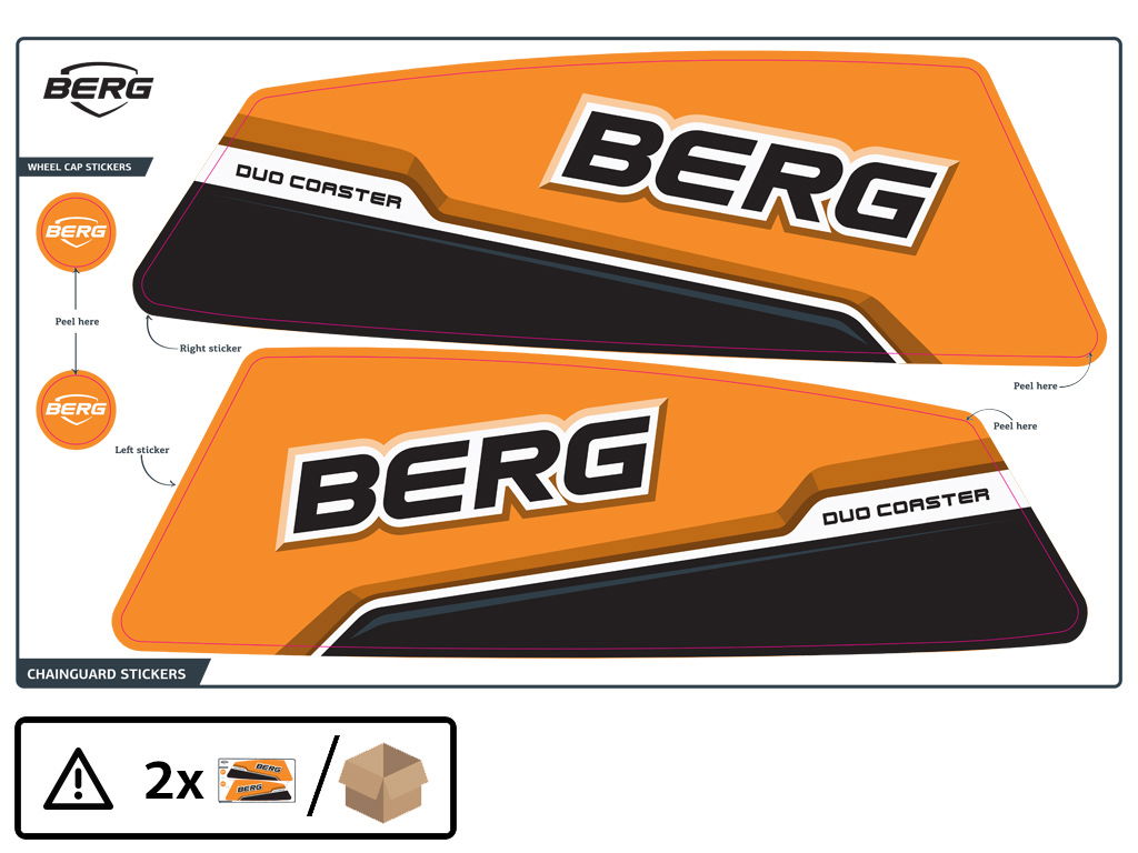 BERG Ersatzteil Sticker-Set Aufkleber Duo Coaster BERG Ersatzteil Sticker-Set Aufkleber Duo Coaster