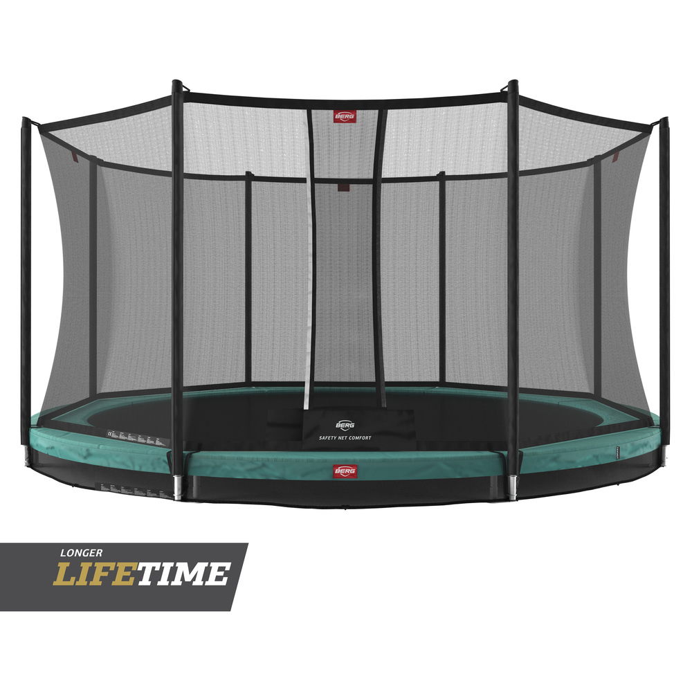 BERG Trampolin InGround ROUND Favorit Green Ø380 cm + Sicherheitsnetz Comfort BERG Trampolin InGround ROUND Favorit Green Ø380 cm + Sicherheitsnetz Comfort