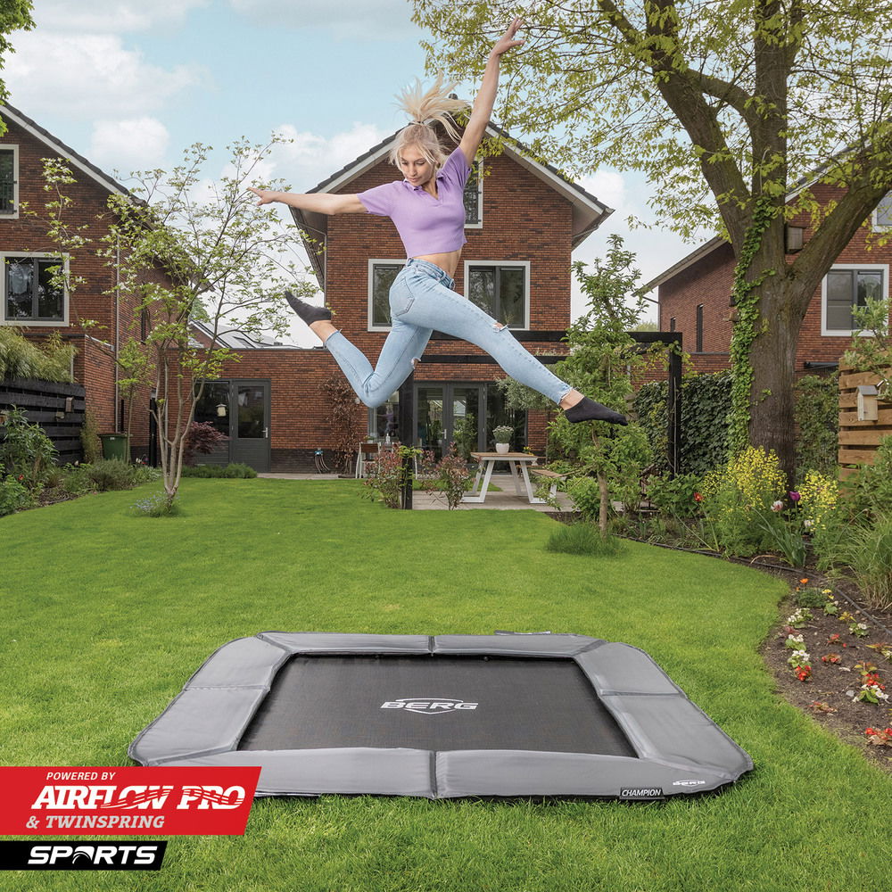 BERG Trampolin SPORTS FlatGround ULTIM Champion Grey 200 (NEU)