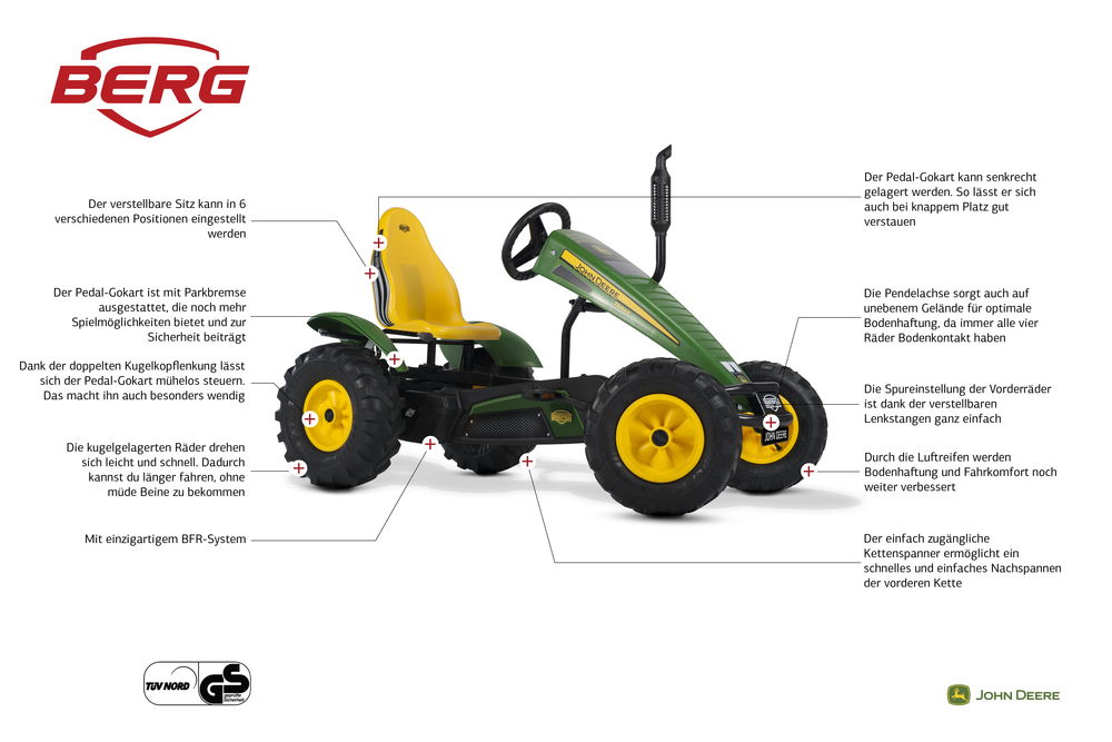 BERG Gokart Traxx John Deere XL BFR BERG Gokart Traxx John Deere XL BFR