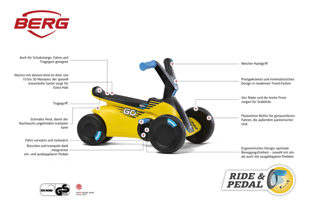 BERG Gokart GO² SparX Gelb BERG Gokart GO² SparX Gelb