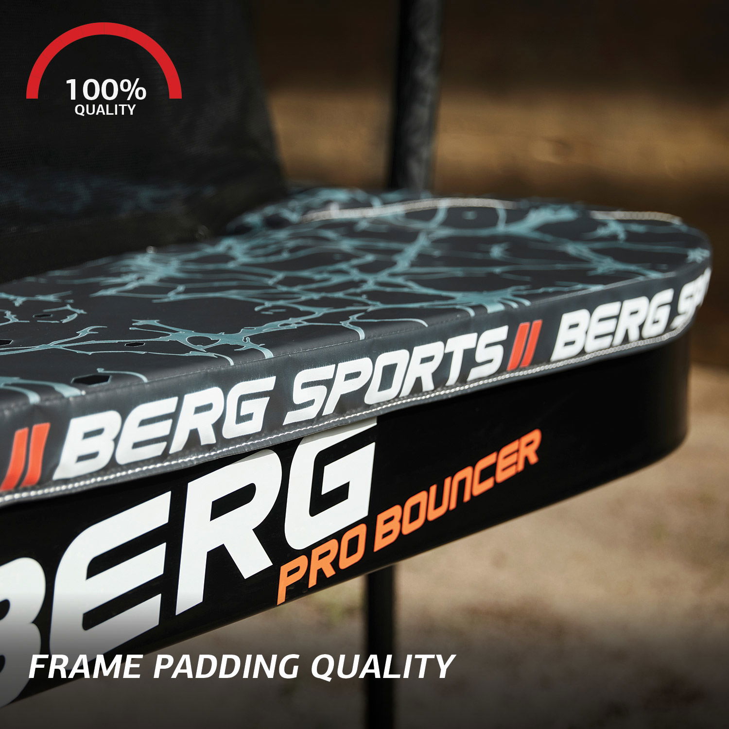 BERG Trampolin SPORTS FlatGround ULTIM Pro Bouncer 500 + AeroWall 2x2 BLK&GRY (NEU)