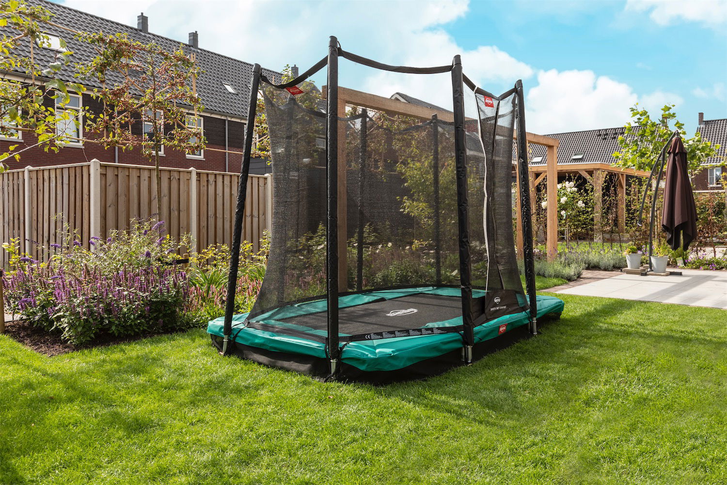 BERG Trampolin InGround ULTIM Favorit Green 280 + Sicherheitsnetz Comfort BERG Trampolin InGround ULTIM Favorit Green 280 + Sicherheitsnetz Comfort