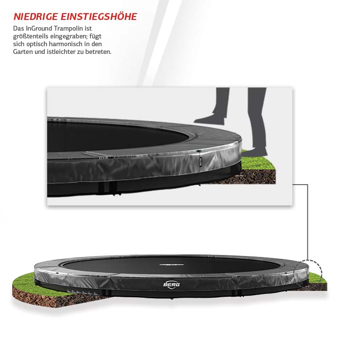 BERG Trampolin SPORTS InGround ROUND Elite Grey Ø330 cm (NEU) BERG Trampolin SPORTS InGround ROUND Elite Grey Ø330 cm (NEU)