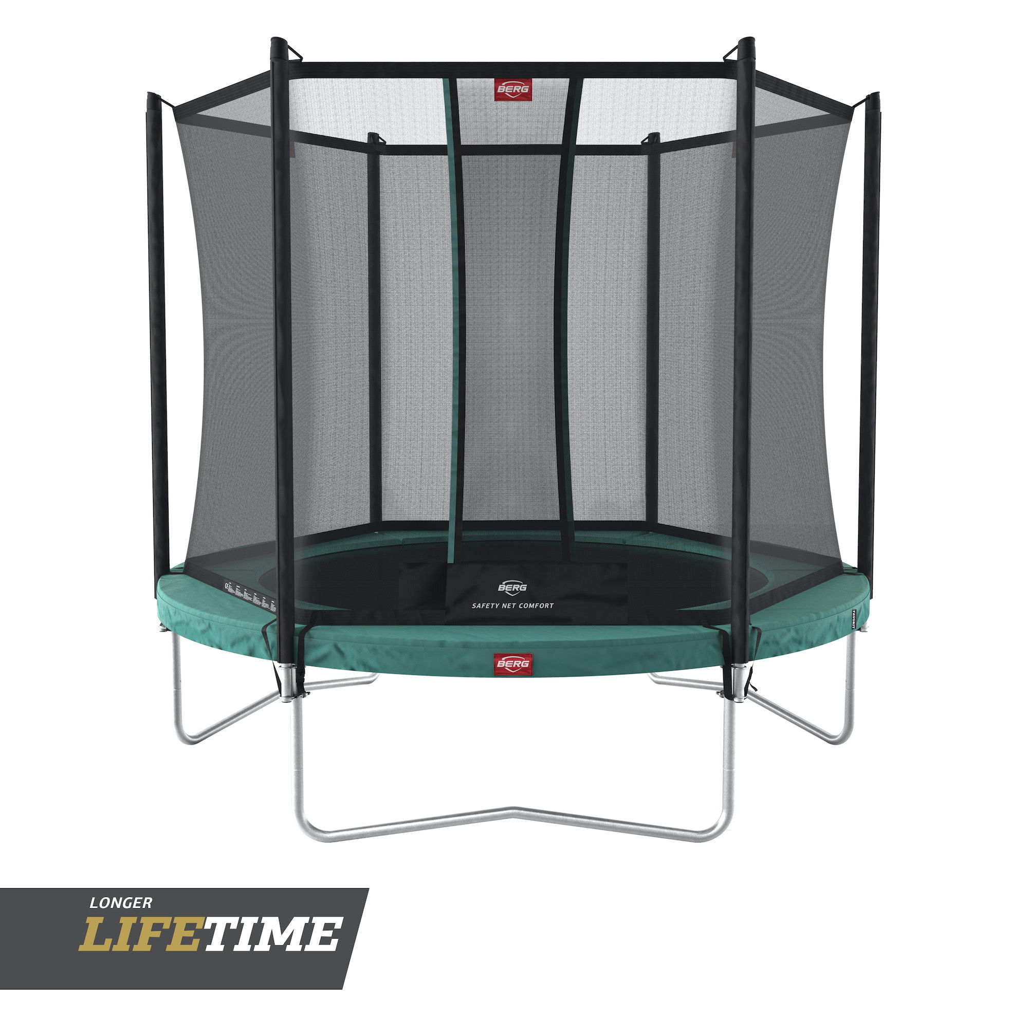 BERG Trampolin Regular ROUND Favorit Green Ø330 cm + Sicherheitsnetz Comfort BERG Trampolin Regular ROUND Favorit Green Ø330 cm + Sicherheitsnetz Comfort